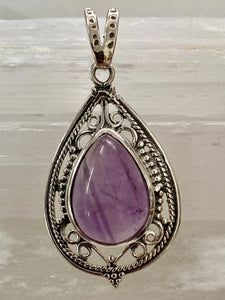 Amethyst Sterling Silver Pendant