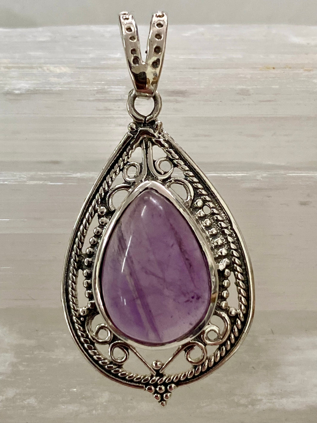 Amethyst Sterling Silver Pendant