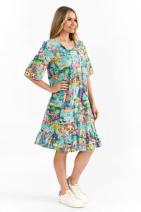 Charli Tassel Tie Dress - Turquoise
