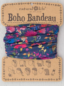 Boho Bandeau - Navy Wildflowers