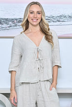 Load image into Gallery viewer, Front String Linen Top - Sand