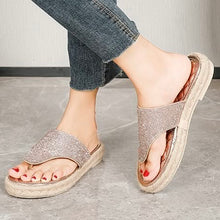 Load image into Gallery viewer, Lav-ish Hemp Rope Sandals - Rose Gold