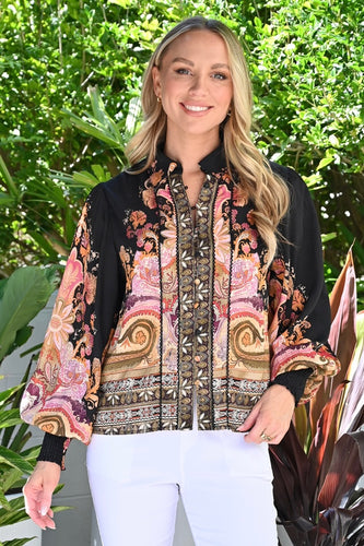 Bohemian-Inspired Shirt - Black