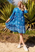 Load image into Gallery viewer, Vivian V Neck Shirt Dress - Cobalt