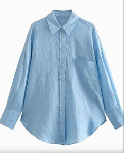 Cotton Casual Shirt - Blue