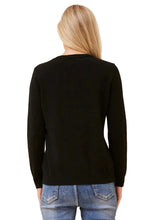 Load image into Gallery viewer, Diamond Cable Knit Pullover - Black