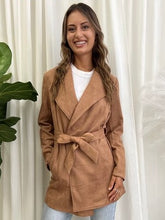 Load image into Gallery viewer, Tan Suede Coat