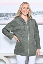 Load image into Gallery viewer, Paisley Stud Quilted Zip Up Hoodie Jacket - Minitare