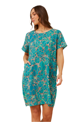 Jade Printed Shift Dress