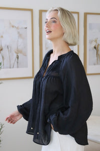 Lily Grace Top - Black