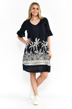 Load image into Gallery viewer, Hannah Boho Tunic - Mono Boarder Navy