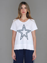 Load image into Gallery viewer, Charlene Women's Star Stripe T-Shirt – Cotton Slub Jersey