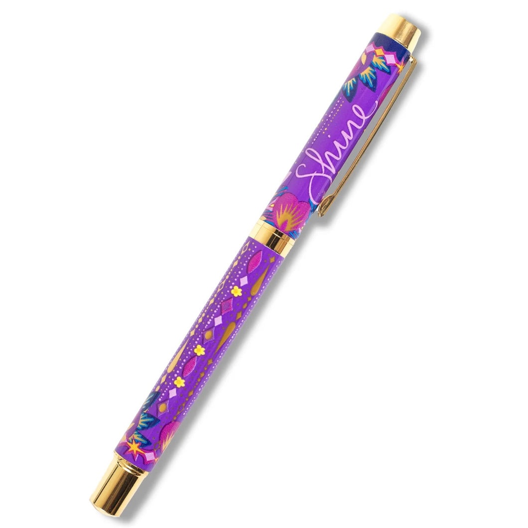 Shine Rollerball Pen - Purple Ink