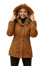 Load image into Gallery viewer, Faux Fur Hooded Jacket