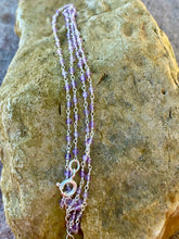 Load image into Gallery viewer, Amthyst Facet Lace Sterling Silver Chain