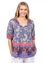 Load image into Gallery viewer, Tessa V-Neck Tassel Top - Paisley