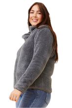 Load image into Gallery viewer, Faux Fur Jacket - Pewter