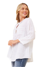 Load image into Gallery viewer, Roseanne Linen Shirt - White