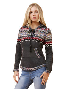 Argen Jacquard Print Knit Jumper - Charcoal