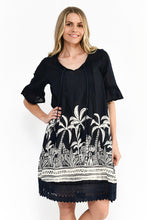 Load image into Gallery viewer, Hannah Boho Tunic - Mono Boarder Navy