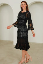 Load image into Gallery viewer, Black  Lace Dress