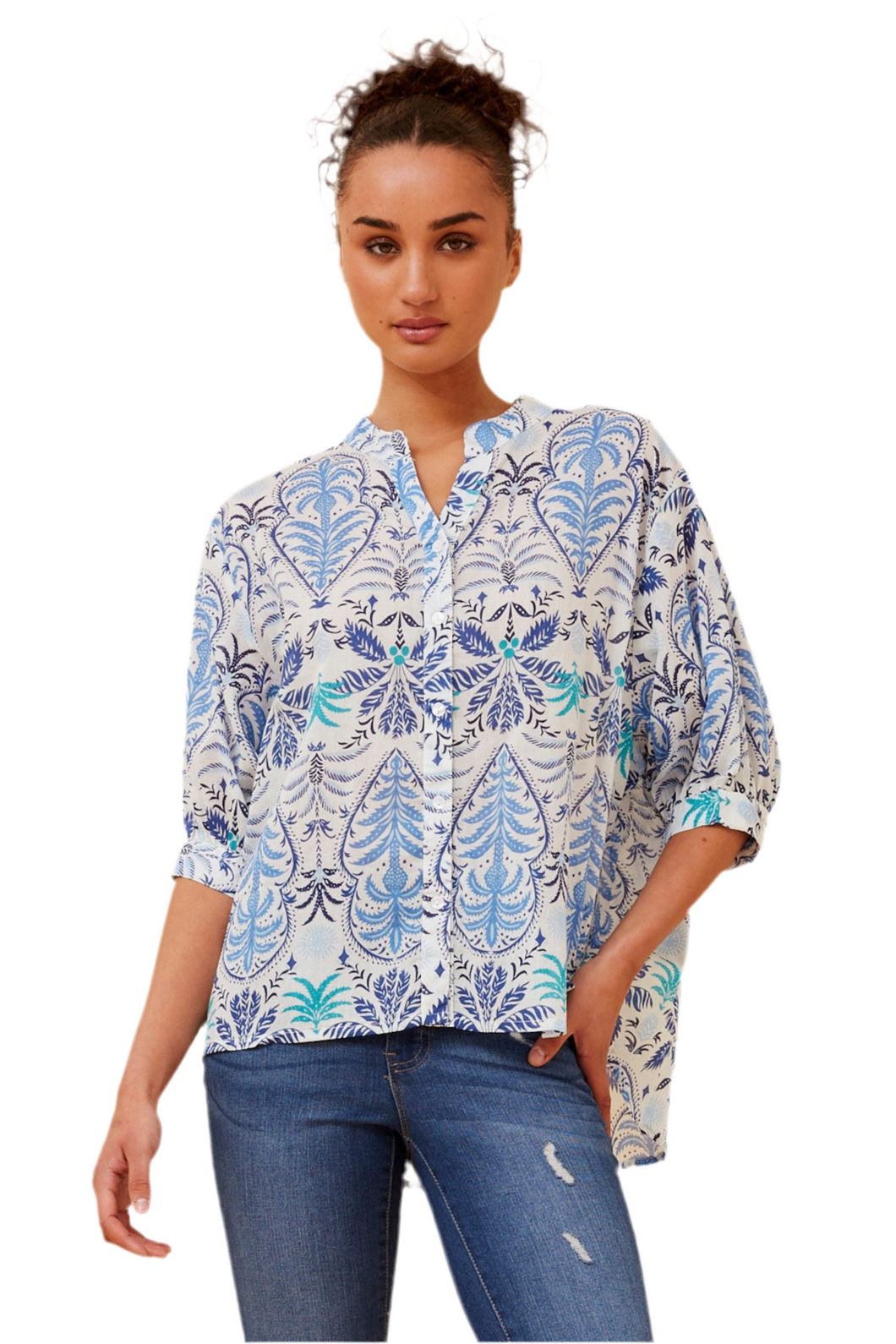 Belinda Shirt -Abstract Print
