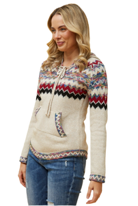 Argen Jacquard Print Knit Jumper - Stone