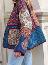 Load image into Gallery viewer, Boho Floral Print Padded Jacket