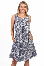 Load image into Gallery viewer, Estelle Crew Neck Sleeveless Dress - Romanian Navy