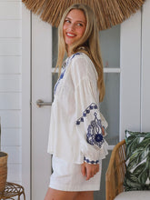 Load image into Gallery viewer, Santorini Embroidered Blouse
