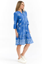 Load image into Gallery viewer, Vivian V Neck Shirt Dress - Cobalt
