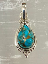 Load image into Gallery viewer, Blue Mohave Sterling Silver Pendant