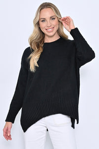 Round Neck Jumper - Black