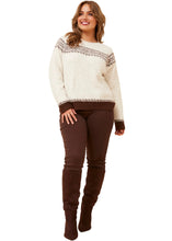 Load image into Gallery viewer, Nour Jacquard Knit Pullover - Oatmeal
