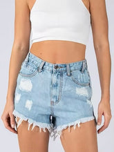 Load image into Gallery viewer, Distressed Denim Shorts