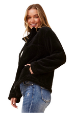 Load image into Gallery viewer, Faux Fur Teddy Jacket - Black