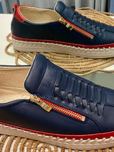 Load image into Gallery viewer, Heritage Zip Sneaker - Navy/Red