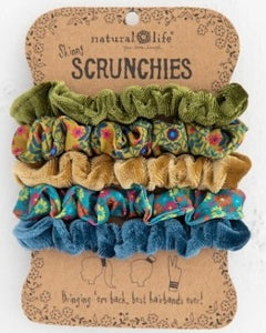 Mixed Scrunchies Set 5 - Green Gold