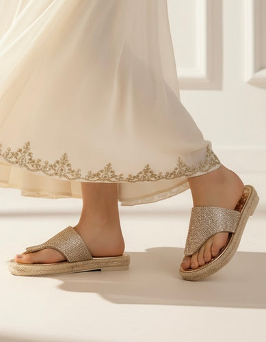 Lav-ish Hemp Rope Sandals - Rose Gold