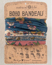 Load image into Gallery viewer, Boho Bandeau - Blue Riviera Flora Bat