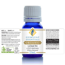 Load image into Gallery viewer, Organic Lemon Cold Pressed Essential Oil
