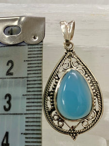 Chalcedony Sterling Silver Pendant