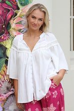 Load image into Gallery viewer, Lily Grace Short Sleeve Top - White
