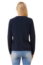 Load image into Gallery viewer, Knit pullover in navy by Caroline Morgan 