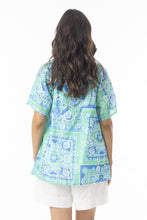 Load image into Gallery viewer, Short Sleeve Top - Montevideo Aqua