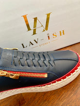 Load image into Gallery viewer, Heritage Zip Sneaker - Navy/Red