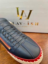 Load image into Gallery viewer, Heritage Zip Sneaker - Navy/Red