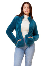 Load image into Gallery viewer, Faux Fur Jacket - Deep Teal