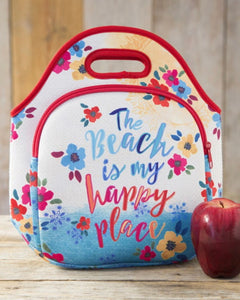 Neoprene Lunch Bag Beach Happy