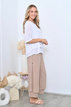 Load image into Gallery viewer, Full Length Side Button Layered Beach Pant - Mocha